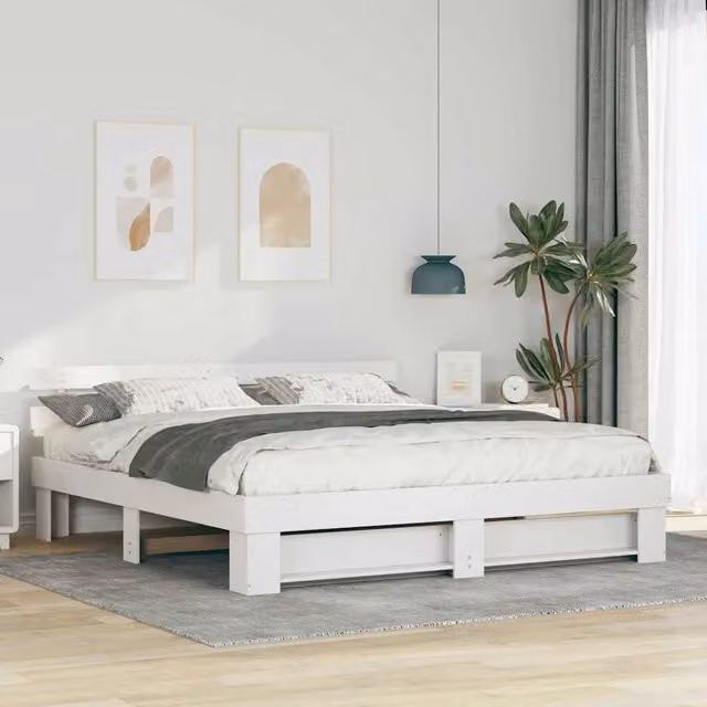 Struttura del letto Bianco 180 x 200 cm Pino massello 3385674