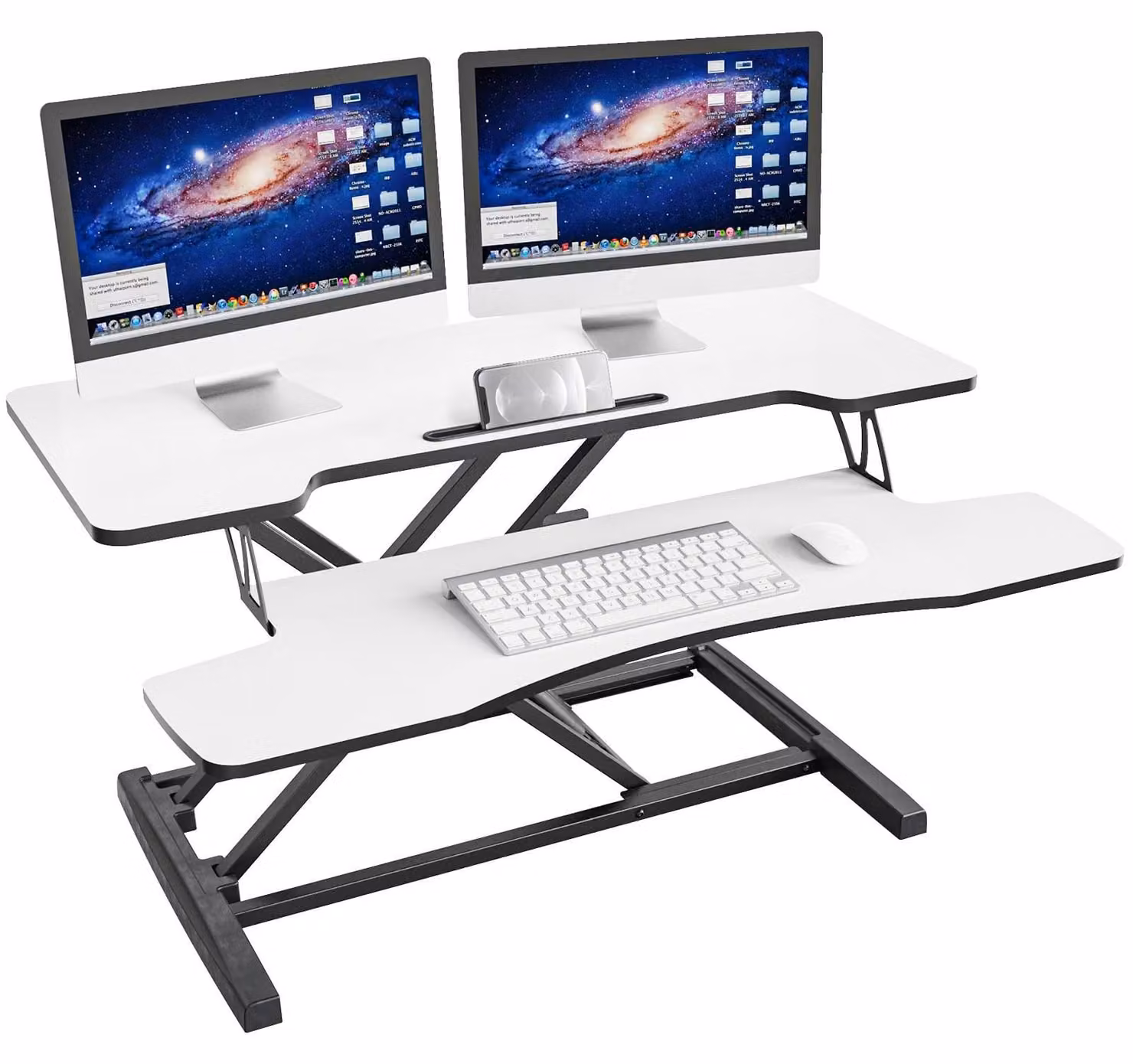 Solidchoice - Postazione di lavoro regolabile con tastiera rimovibile e design ergonomico