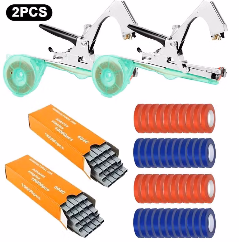 Strumento per legare piante, alta efficienza, compatibile con diverse piante, confezione da 2 pezzi, colore verde