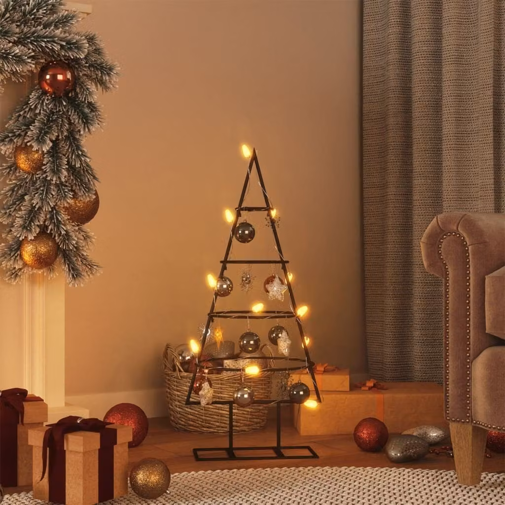 Maison Exclusive - Albero di Natale decorativo in metallo nero 60 cm