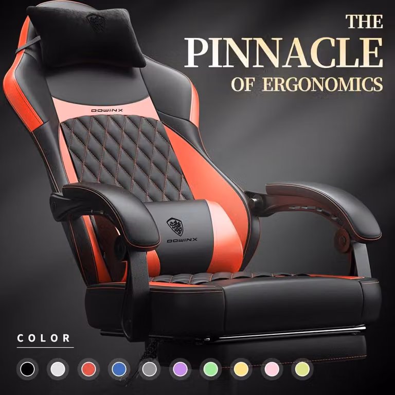 Sedia ergonomica da ufficio - Sedia da ufficio - Sedia da gaming - Sedia da lavoro - Sedia da ufficio con poggiapiedi regolabile