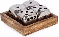 Tavolo da gioco Bizzotto modello Tabletop in metallo argento per adulti