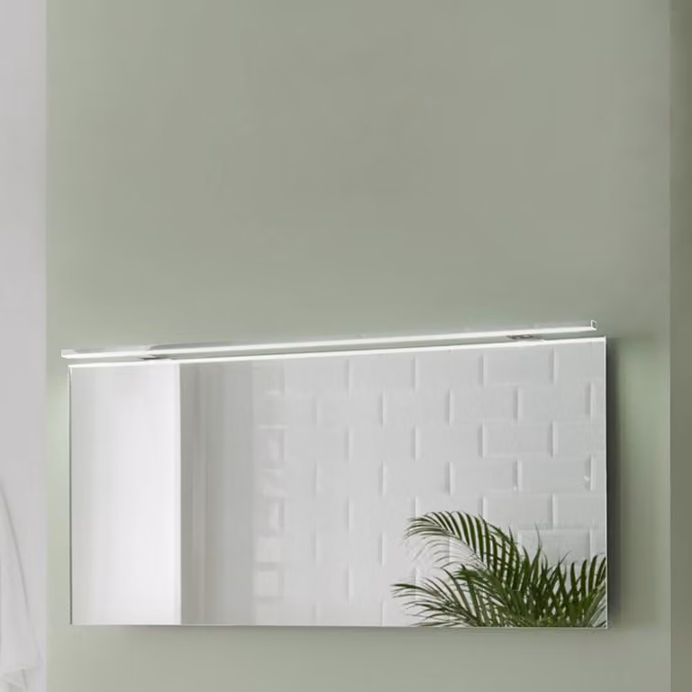 Ebir Applique da parete Esther, Cromo / Argento, Bagno, Alluminio, Moderno, Applique