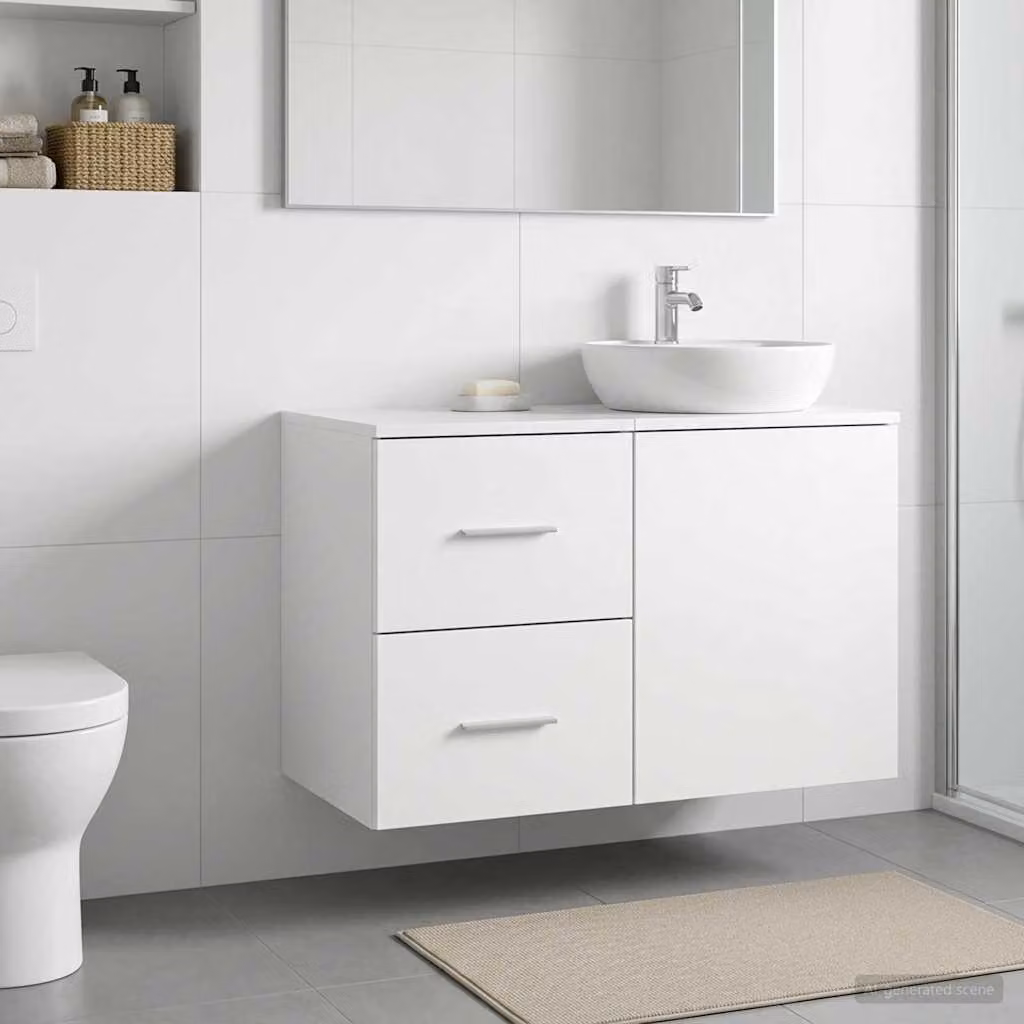 Armadio da bagno moderno vidaXL In-between bianco L 30 cm x P 41 cm x H 50 cm