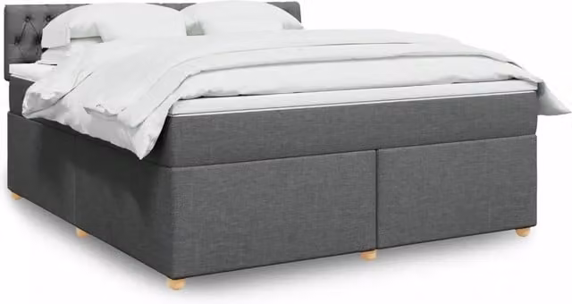 Letto Ibrido con Materasso vidaXL Grigio e Bianco L/P: 180 x 200 cm – 1