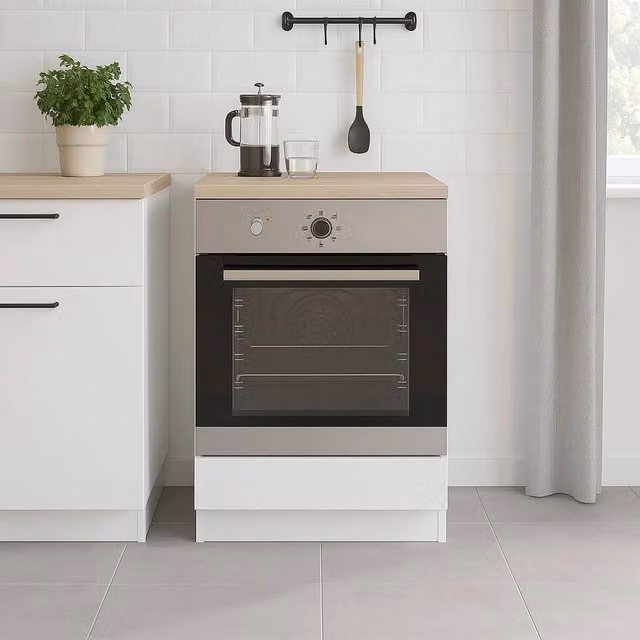 Dispensa da cucina DMORA Lunea bianca con ante a battente, L/P/H: 60 x 60 x 90 cm