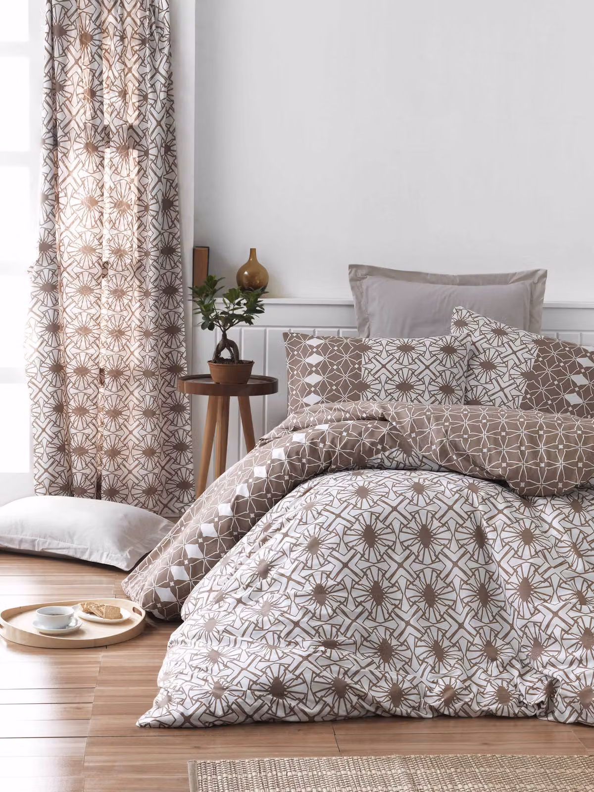 L'Essentiel Linge de Maison, Adal- PRL6227, marrone, piumino, 100% cotone ranforce