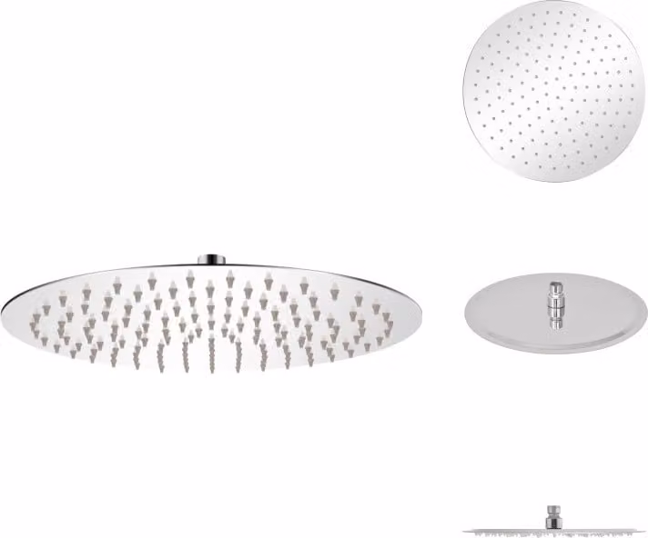 vidaXL Soffione doccia a pioggia in acciaio inox 30 cm rotondo - Soffioni doccia