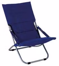Poltrona Acciaio Pieghevole Blu - cm.50x94x63h.