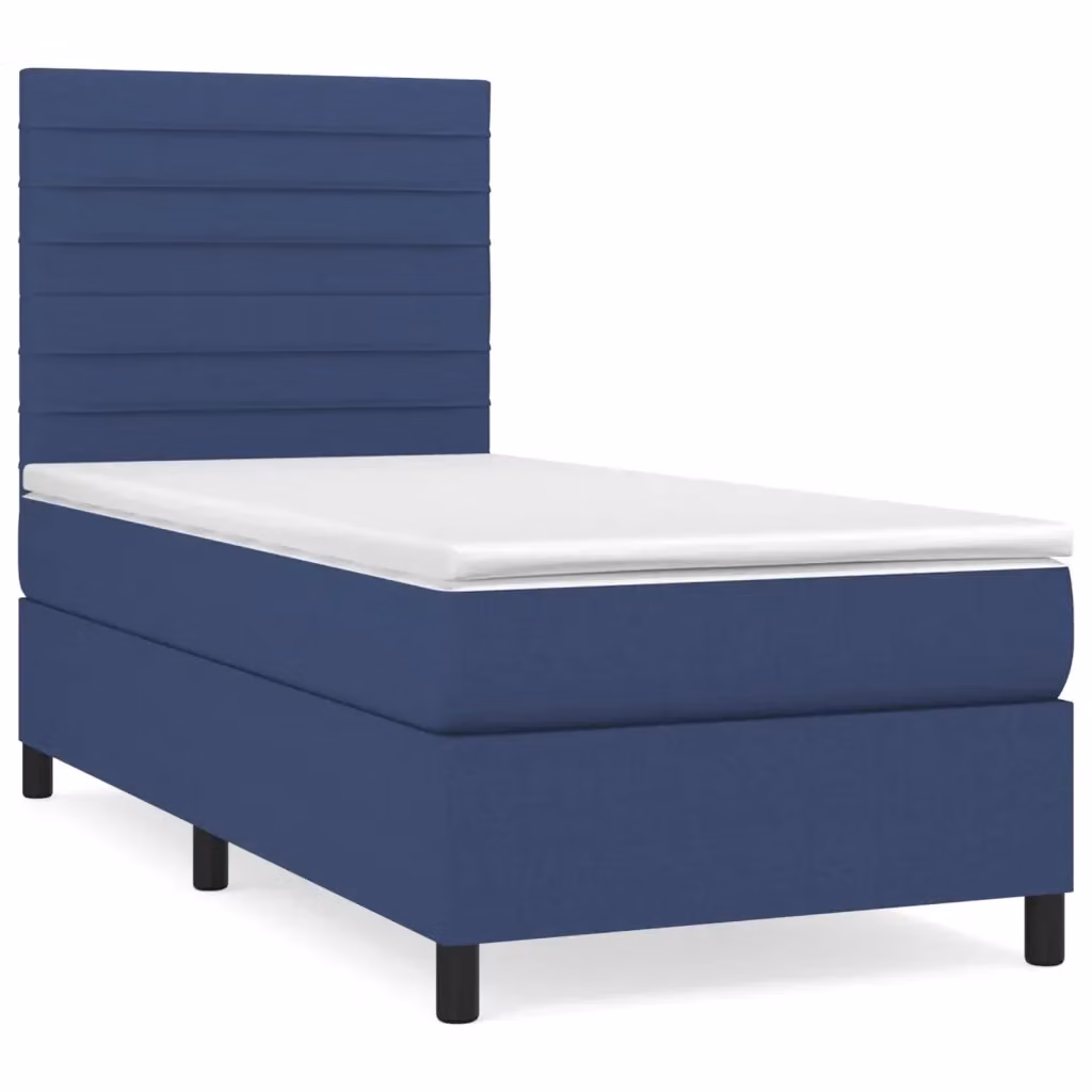 Letto Ibrido con Giroletto a Molle e Materasso vidaXL, Blu e Bianco, L/P/H: 100 x 200 x 40 cm – 2