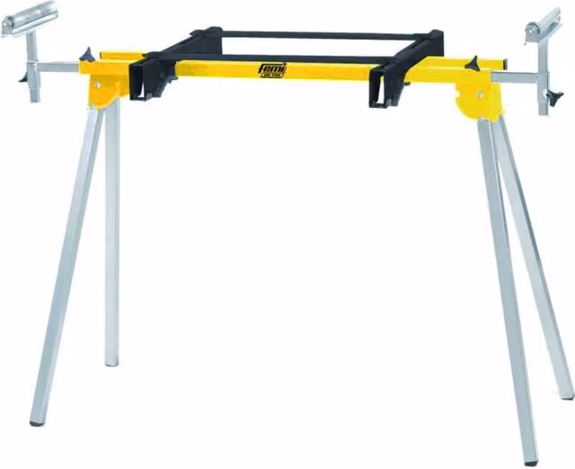 Banco Pieghevole per Segatrici Smarty Femi in Acciaio Nero e Giallo L: 189 cm, P: 83,5 cm