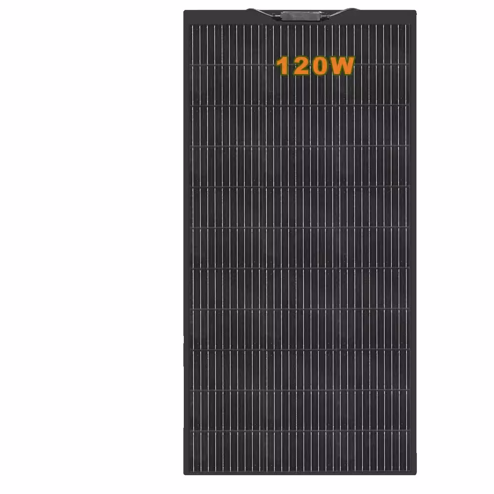 pannello solare da 120 Watt, efficienza delle celle del 24%, design leggero, pannello solare nero