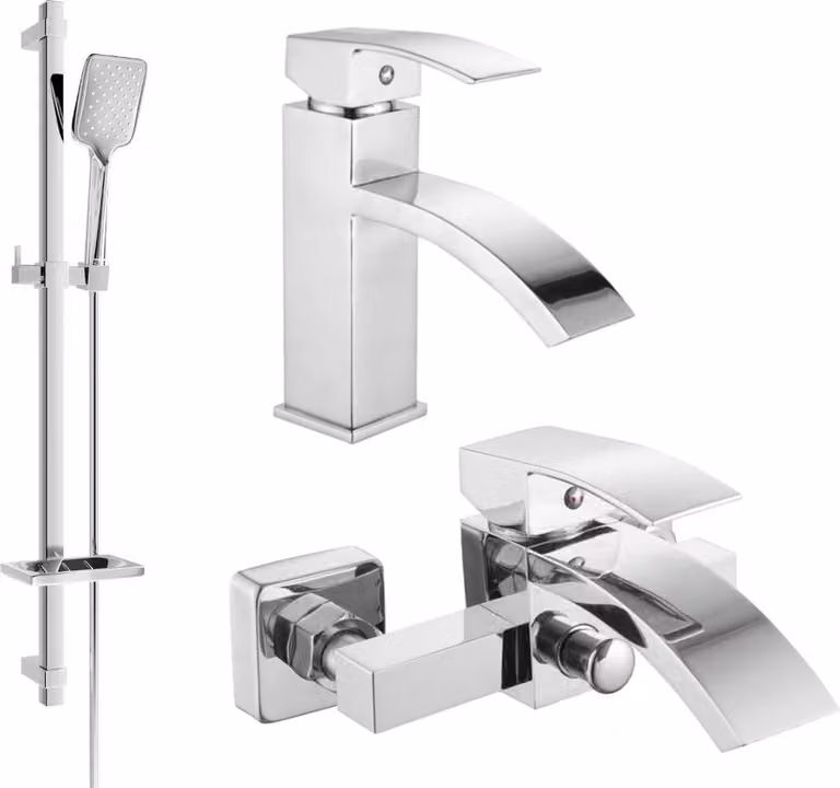 Mexen Libra DQ62 set da bagno, cromo - 745103DQ62-00