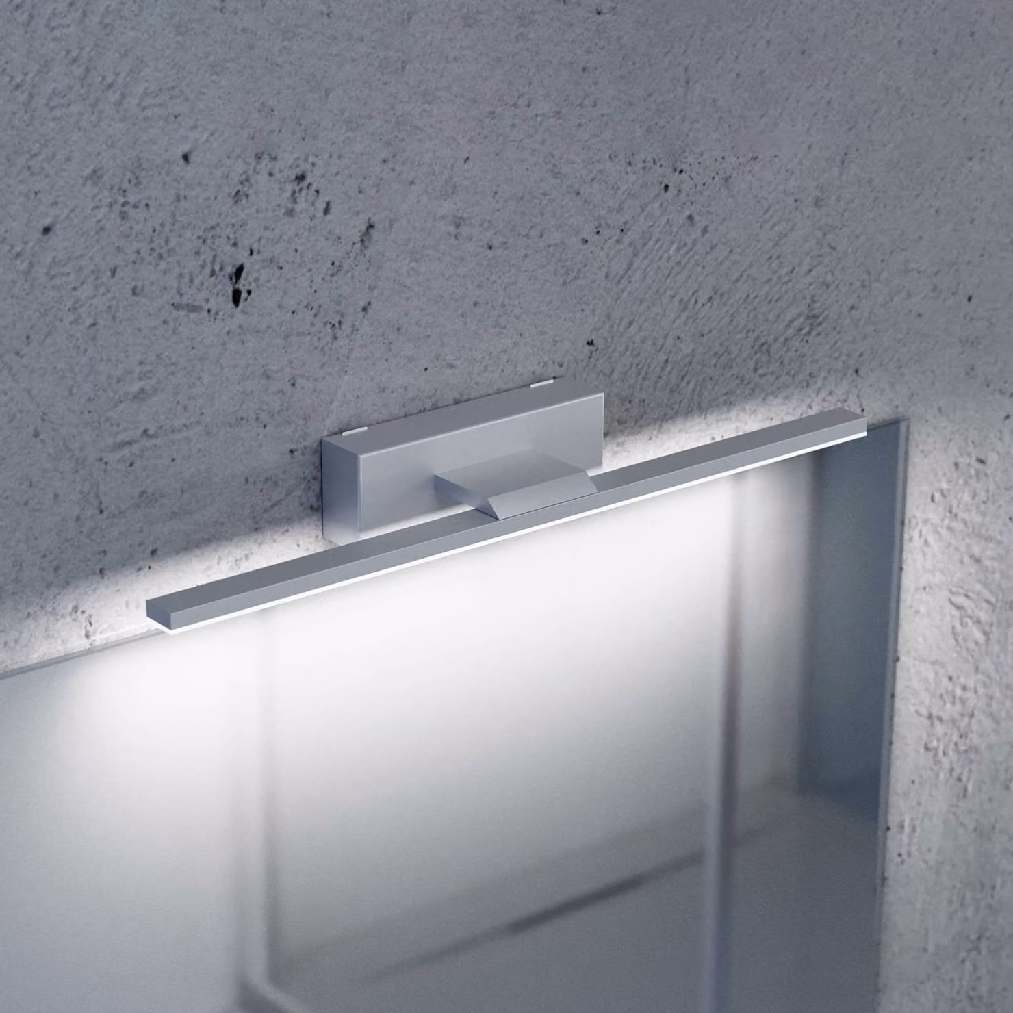 Applique da parete Miroir MCJ, Alluminio / Grigio / Zincato, Bagno, Alluminio, Moderno, Applique