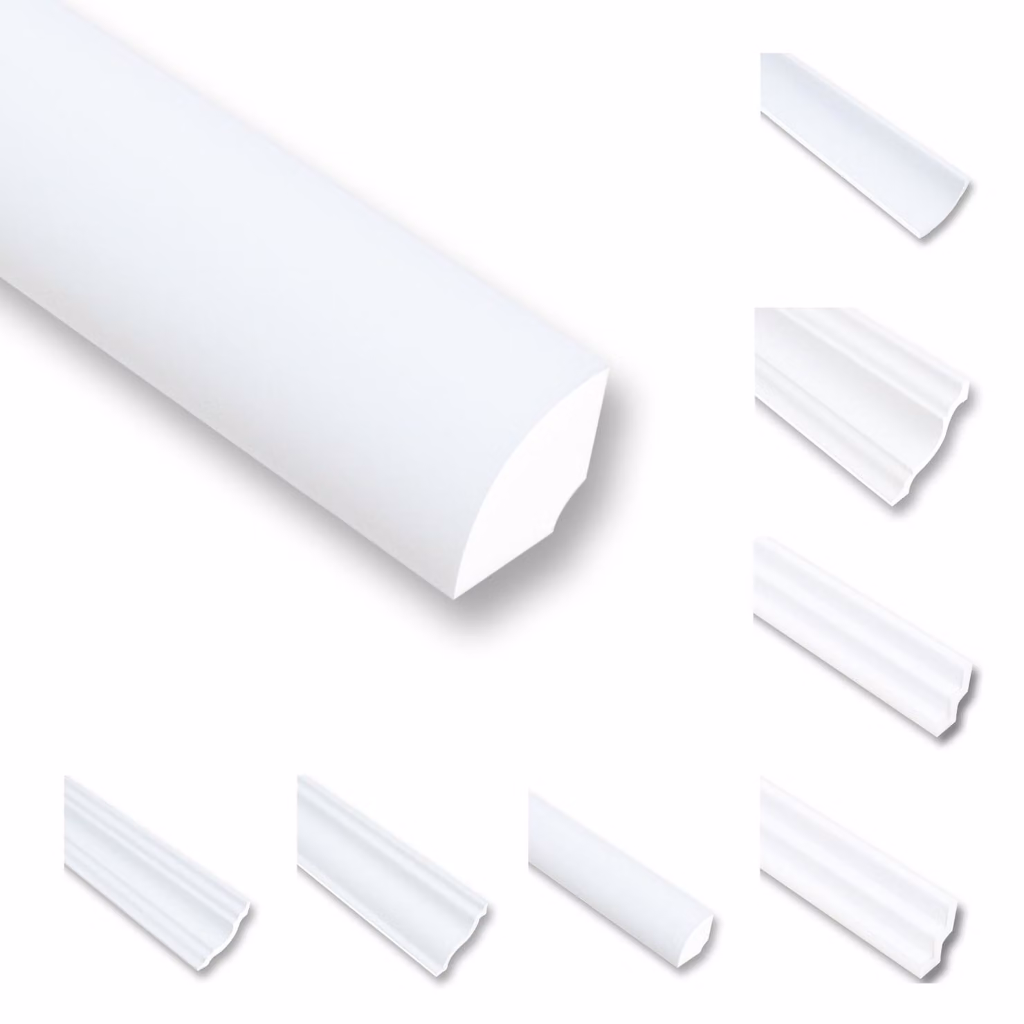 MDEKOR 40 metri di Cornici per Soffitto in Polistirene XPS Profilo Decorativo Bianco 20x20 cm Pacchetto Risparmio ND20