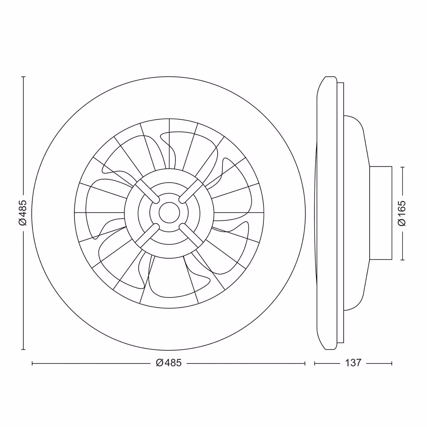Philips Ventilatore da soffitto LED Amigo, bianco, 49 cm, CCT, DC dimmerabile, Bianco / Opale, Soggiorno / Sala da pranzo, Plastica, Moderno