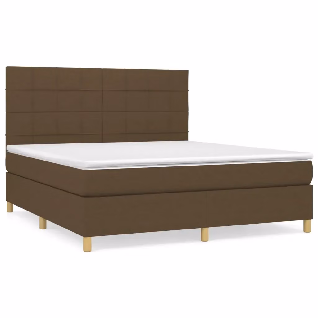 Letto Ibrido con Giroletto a Molle e Materasso vidaXL Marrone e Bianco L/P/H: 180 x 200 x 128 cm – 2