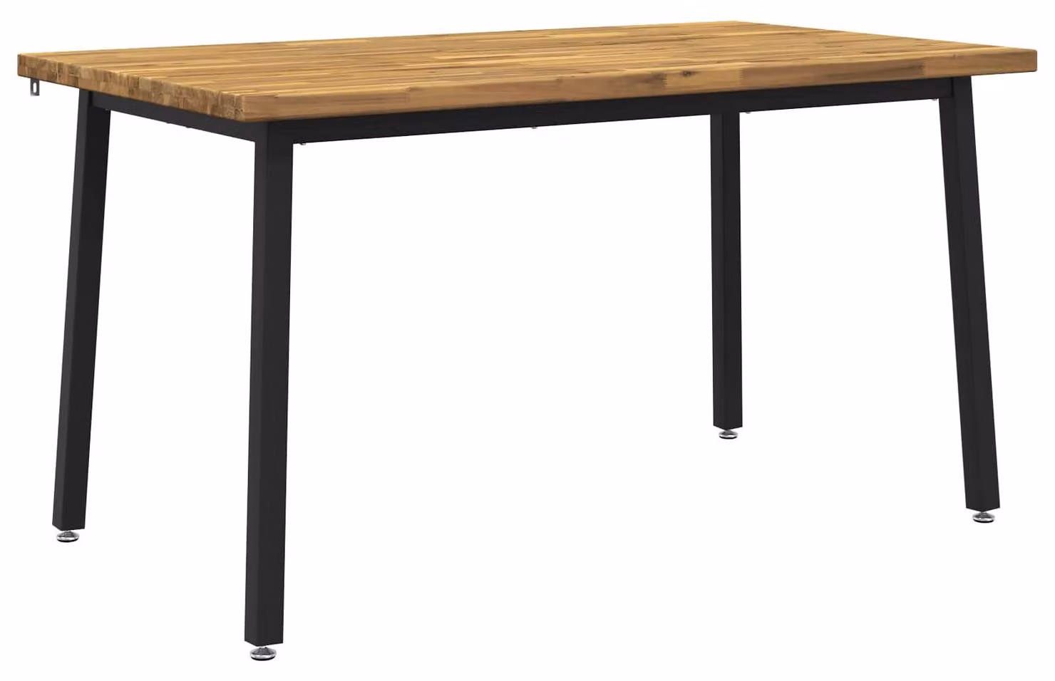 140 x 70 x 75 cm. Mobile in legno massello di acacia, bianco e nero