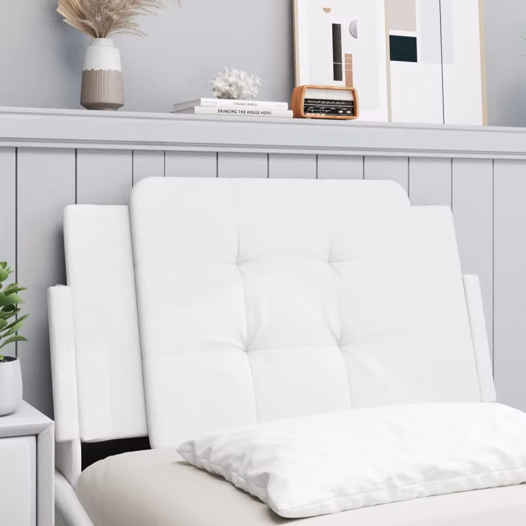 Cuscino Testiera vidaXL Zadar Bianco in Similpelle, Larghezza: 80 cm