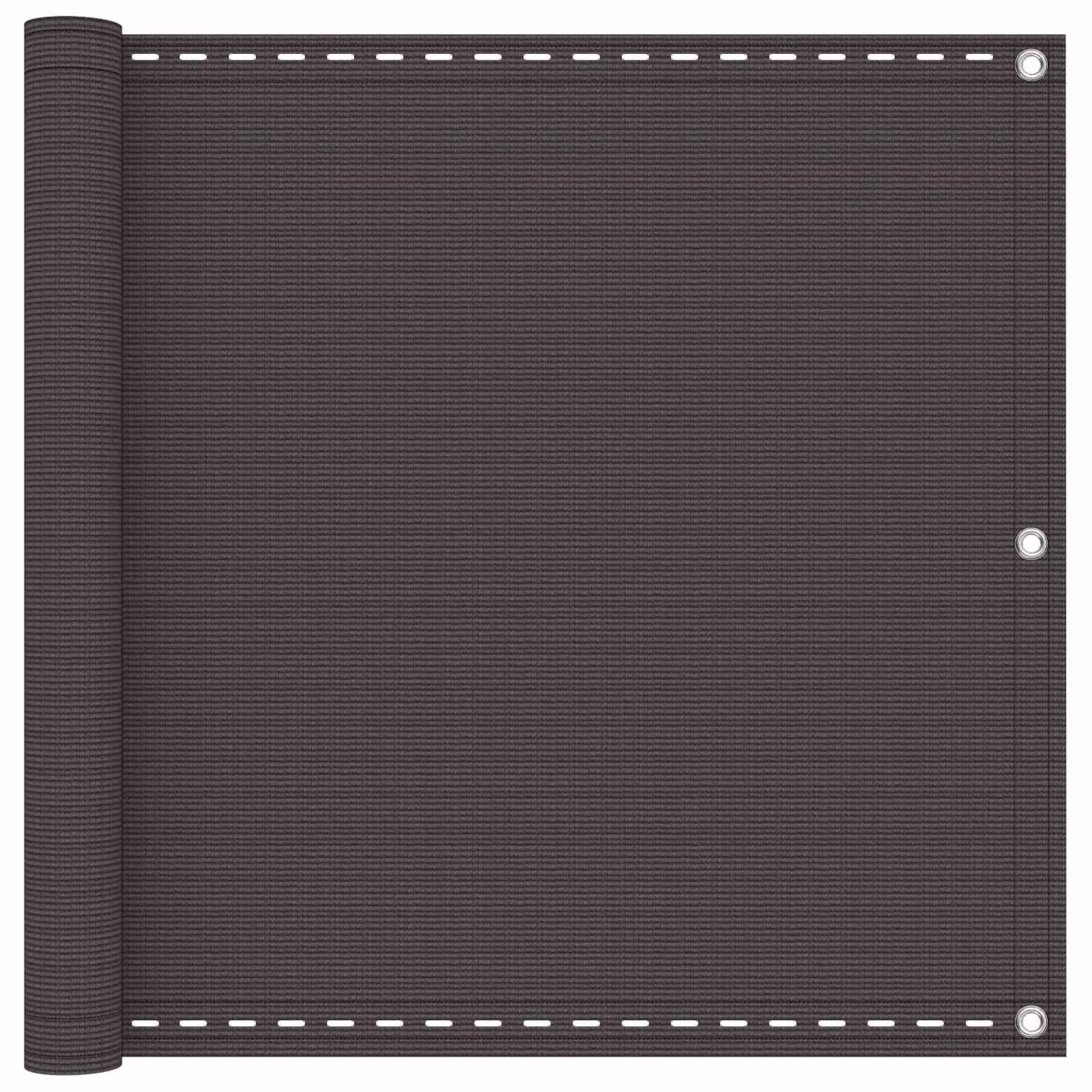 vidaXL Schermo da balcone semitrasparente in HDPE e alluminio, Antracite, L: 700 cm, H: 90 cm