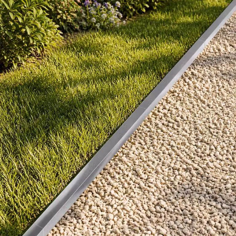 Set di 10 profili di copertura per giardino vidaXL in acciaio zincato grigio, L/P/H: 100 x 6 x 5 cm