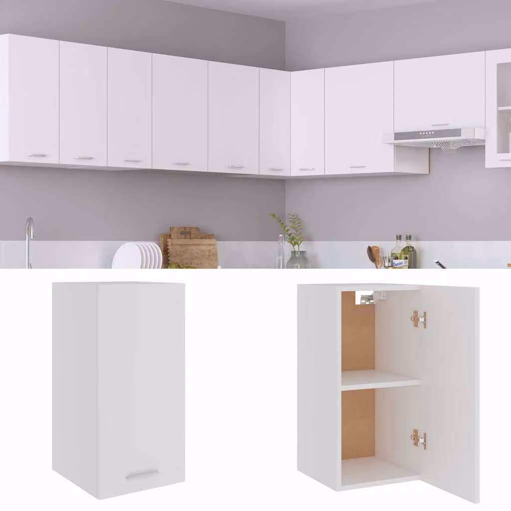 vidaXL Mobile Pensile “Lyon” Bianco 29,5x31x60 cm