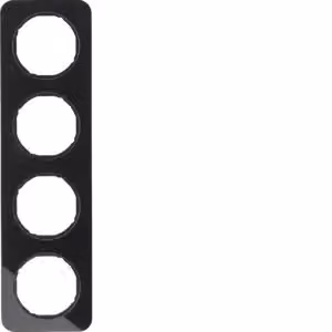 Berker 10142116 Cornice in vetro, nera Berker R.1