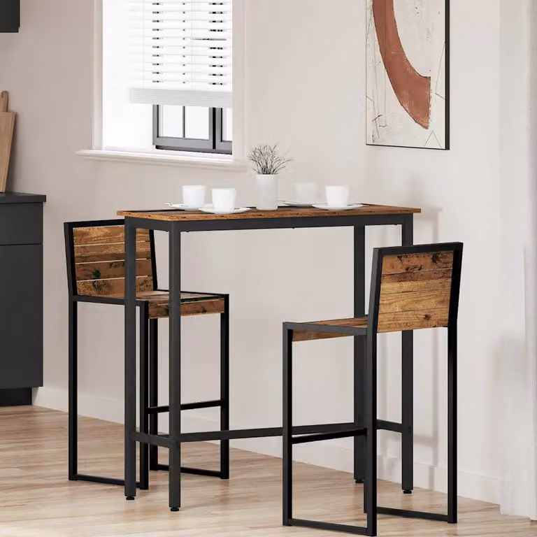 vidaXL Tavolo Moderno in Legno Vecchio Marrone L: 100 cm, P: 40 cm, H: 100,5 cm