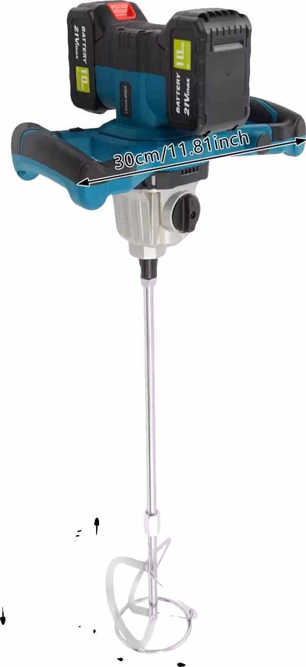 Betoniera, motore brushless, regolazione a 6 velocità, verde acqua