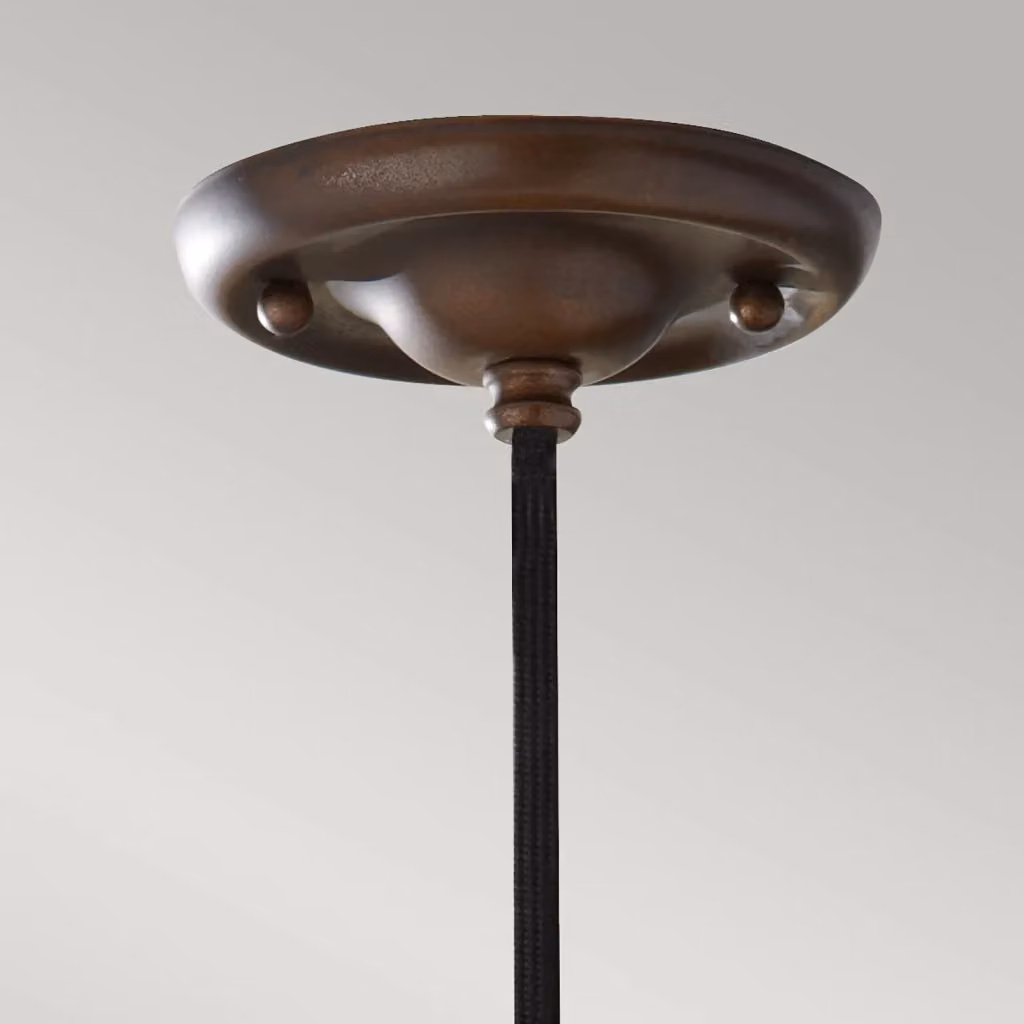 Lampada a sospensione Urban Renewal FEISS in metallo e vetro colore bronzo con attacco E27 – 2