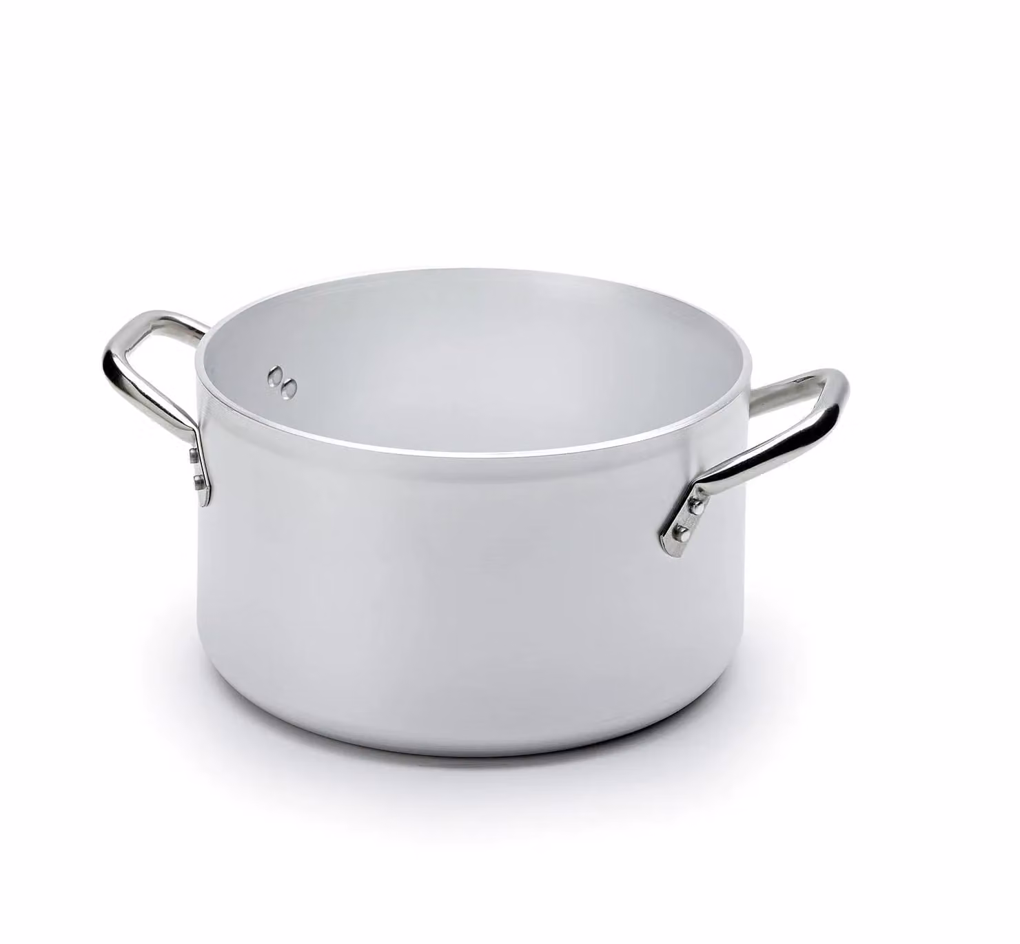 Casseruola alta in alluminio con due maniglie in acciaio inox, spessore 3 mm, diam. 50cm