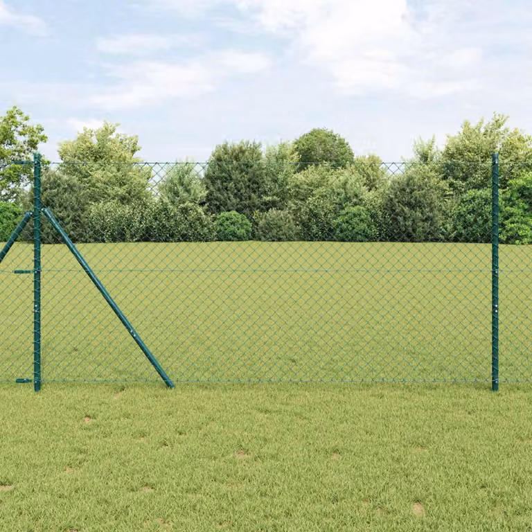 Maison Exclusive - Recinzione in rete metallica, 10 x 1,2 metri, acciaio, colore verde
