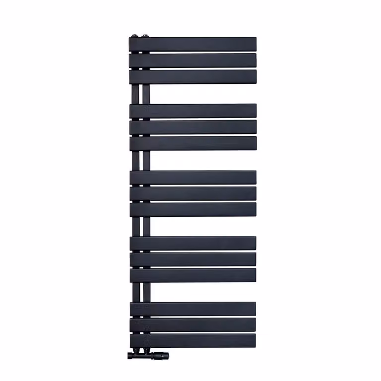 Radiatore per asciugamani/raffreddatore per bagno collegamento a pannello lato sinistro nero 1600x600