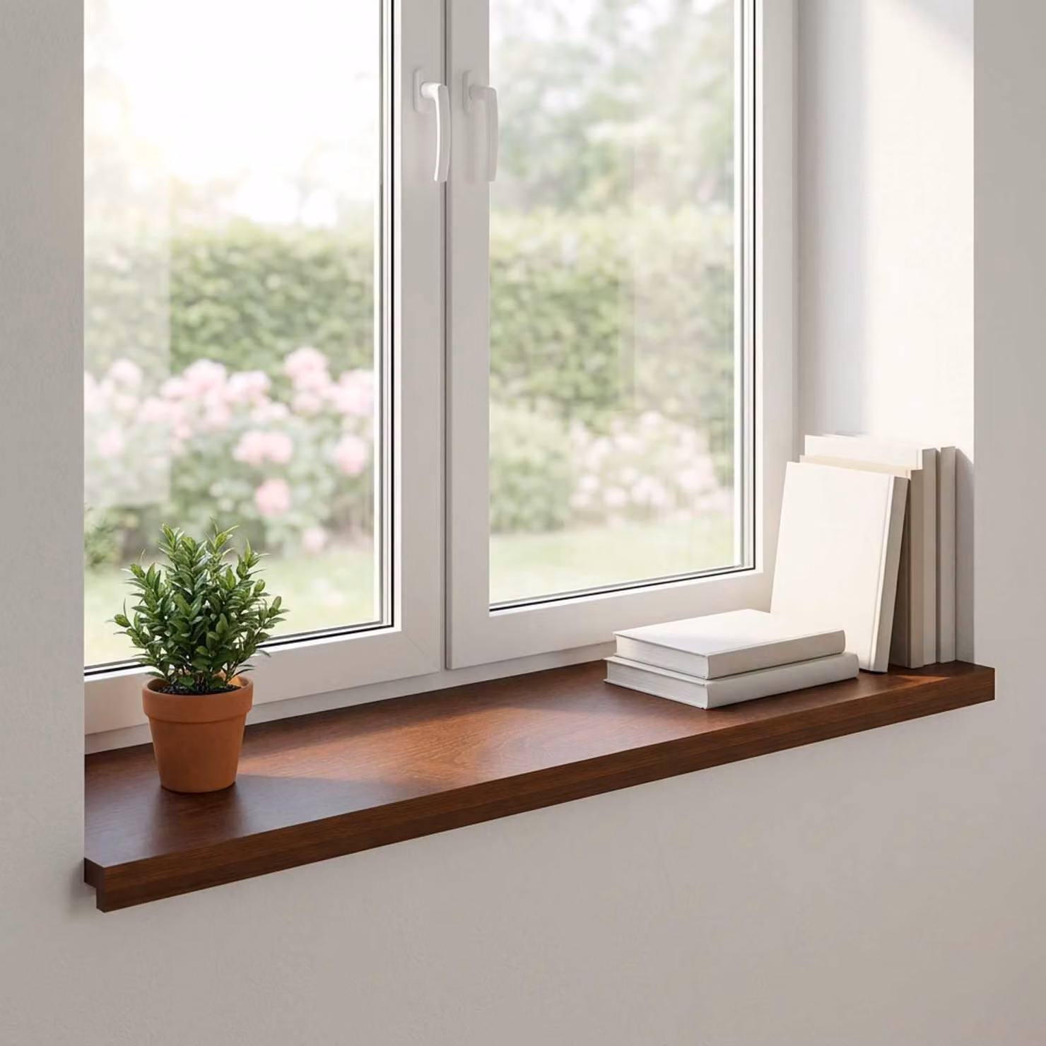 Set di 2 soglie per finestre vidaXL in pietra naturale, colore marrone, L 90 x P 40 x H 2 cm