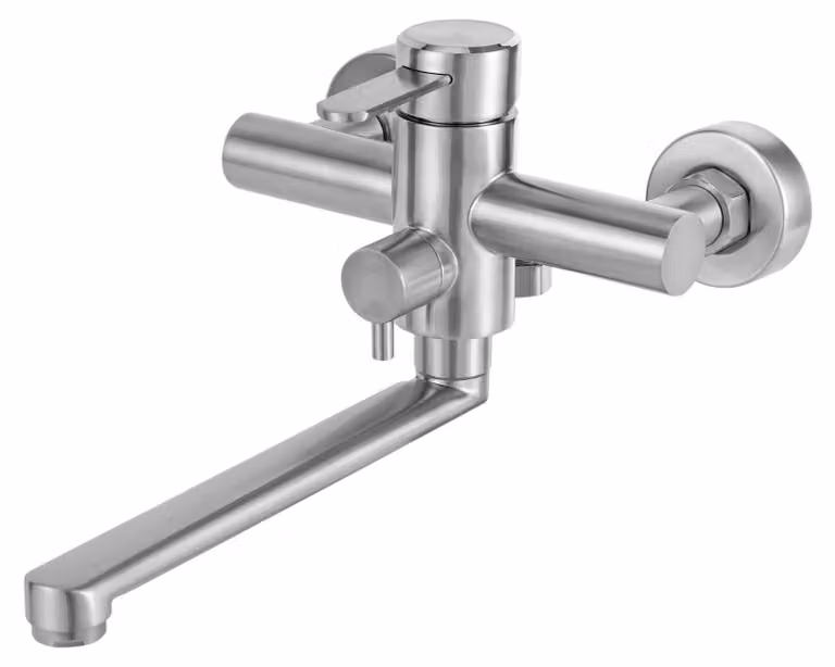 Solidchoice - Miscelatore per lavello da cucina a parete, girevole a 360°