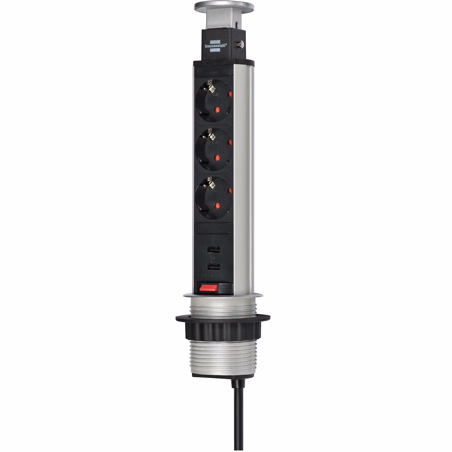 brennenstuhl Tower Power USB-Charger Presa di prolunga da tavolo - prolunga - prese di uscita: 3 - 2,0m - debole