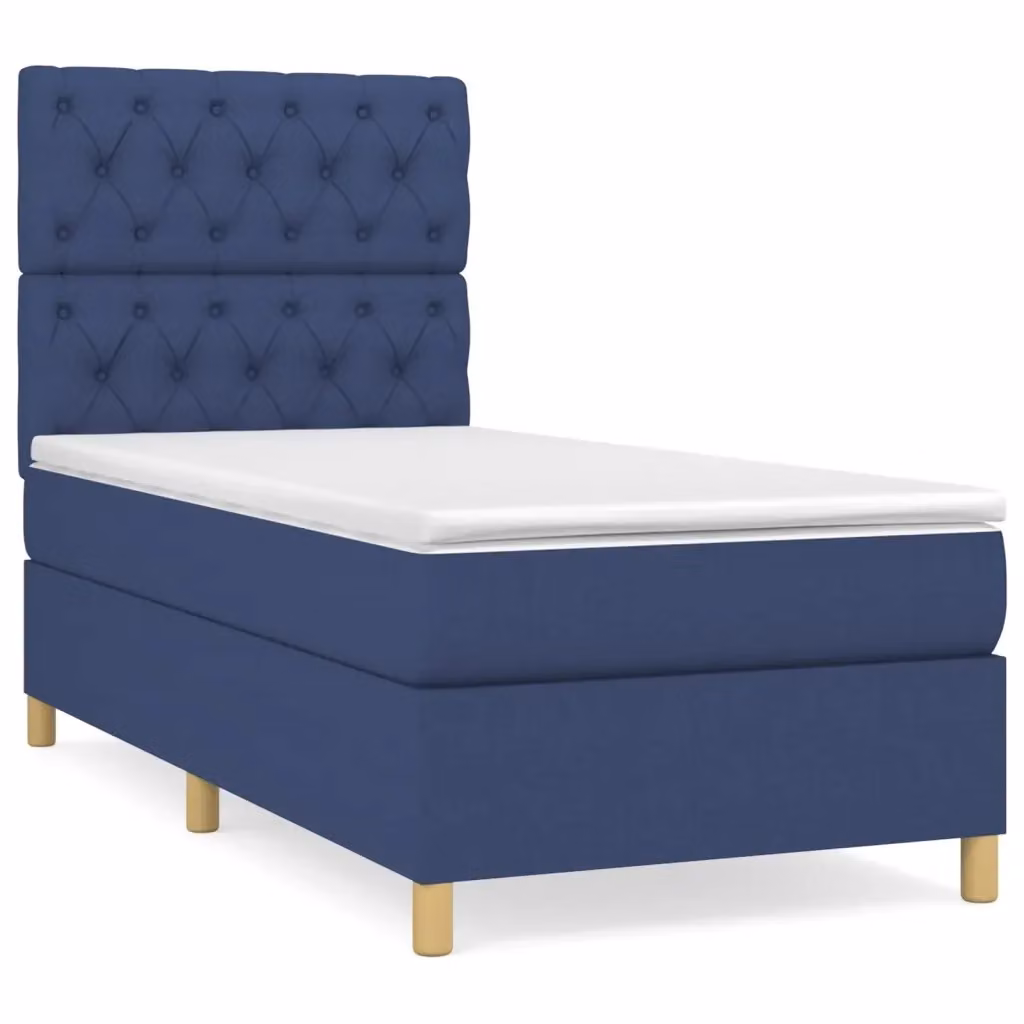 Letto Ibrido con Giroletto a Molle e Materasso vidaXL, Colore Blu e Bianco, L/P/H: 80 x 200 x 4 cm – 2