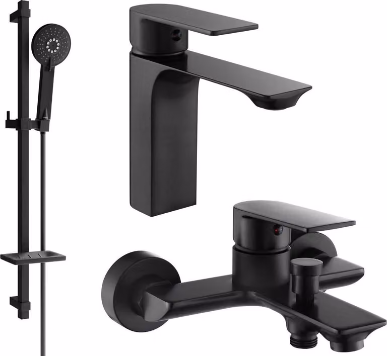 Mexen Alexa DQ40 set da bagno, nero - 71203DQ40-70