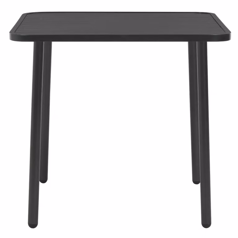 vidaXL Tavolo da giardino grigio scuro 80x80x72 cm in acciaio