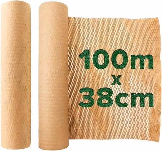 Rullo di carta kraft marrone per imballaggio e traslochi, L: 38 cm, Lunghezza: 100 m