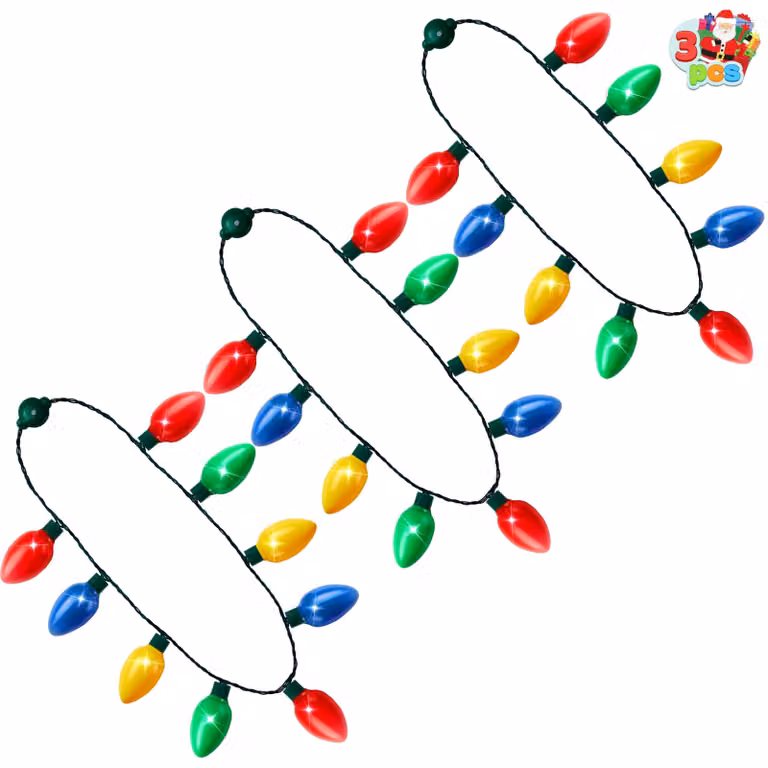 Collana luminosa a LED, con 9 lampadine, lunghezza 15,3 cm, 6 modalità