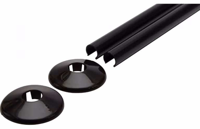 Solidchoice - Kit per radiatori Talon Snappit, tubi flessibili, 15 mm, neri, 2 pezzi da 500 mm