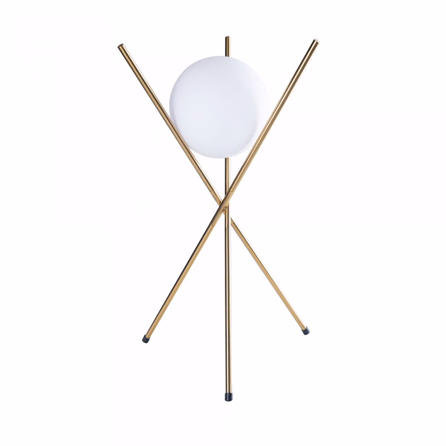 Lampada da tavolo a tre gambe XENA in ottone e bianco, 1xE27x20W, metallo, dimensioni: 60x35x35 cm, IP20, Maxlight