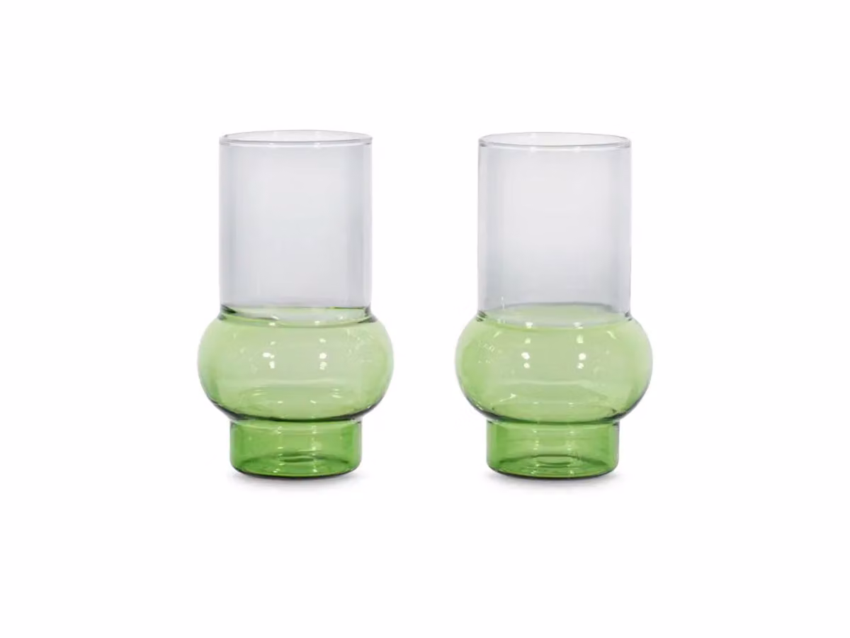 Bump Bicchieri alti Verde - Set di 2