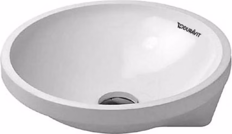 Duravit lavabo à encastrer Architec 40cm, sans trop-plein, sans trou de coulée établi, 0463400000, 0463400000