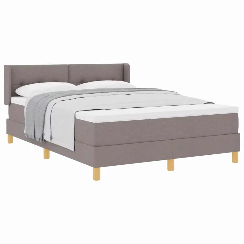 Letto a molle con testiera Talpa vidaXL in tessuto grigio con cassetti L/P: 140 x 190 cm – 2