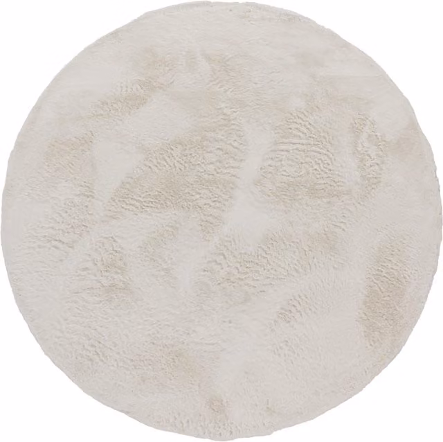 Tappeto rotondo in ecopelliccia beige tappeto.it Diametro: 200 cm