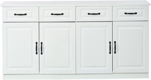Credenza con 4 cassetti e 4 ante, Bianco   Aosom Italy