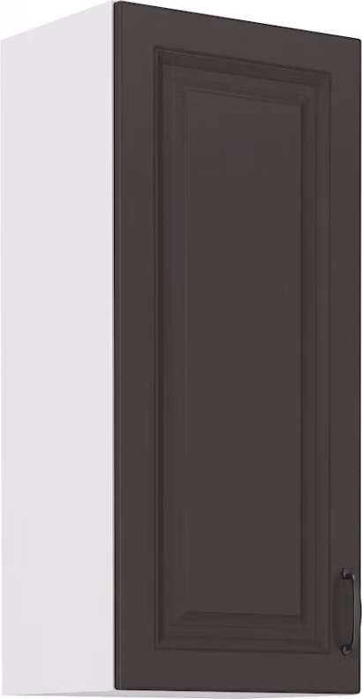 Armadietto superiore alto SOPHIA - larghezza 40 cm, grigio scuro / bianco
