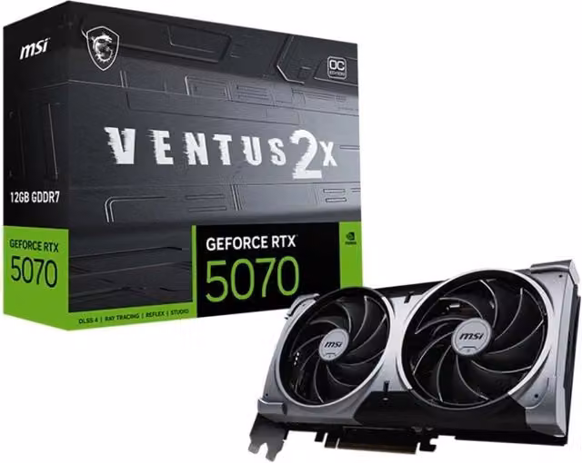 Msi geforce rtx 5070 12g ventus 2x oc nvidia 12 gb gddr7